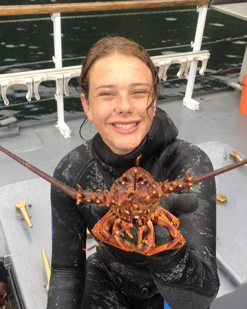 Lobster catch by Raglan Surf Lifesaving team, showcasing coastal safety and marine life conservation.